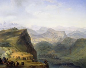 1895 में दागिस्तान में रूसी सैन्य शिविर द्वारा इवान फ्योडोरोविच अलेक्जेंड्रोवस्की